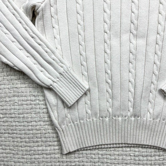 Brandy Melville Ida Cotton Cable Knit V Neck Sweater - Picture 6 of 6